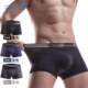 3 pieces of boxed summer ice silk underwear men's boxer briefs sexy ultra-thin youth trendy four-corner breathable briefs