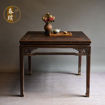 Second-hand folk recycling old Ming and Qing Dynasties antique eight immortals table wooden chair Old solid wood furniture Taishi chair Old-fashioned elm square table