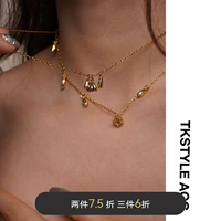 TKSTYLEACC Подвеска, изысканное небольшое дизайнерское ожерелье, элегантная модная цепочка до ключиц, делается под заказ, тренд сезона