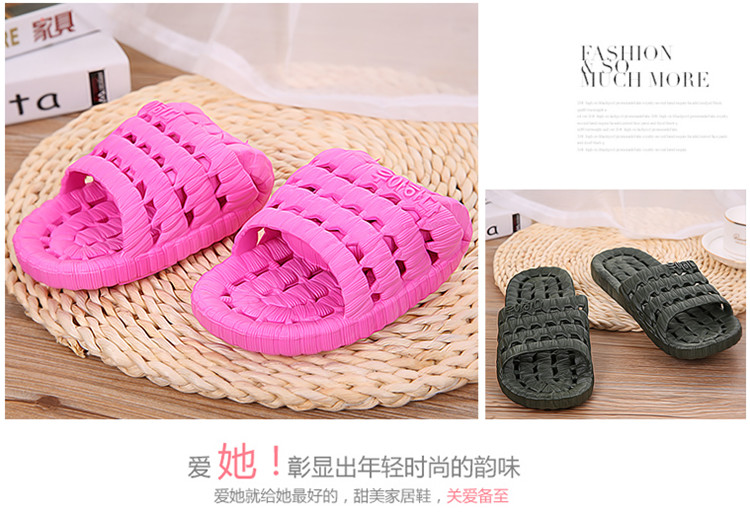 Mùa hè bị rò rỉ nhựa flip-flops trong phòng tắm, dép mát mẻ, chống trơn trượt nhà, dép tắm, nam giới và phụ nữ