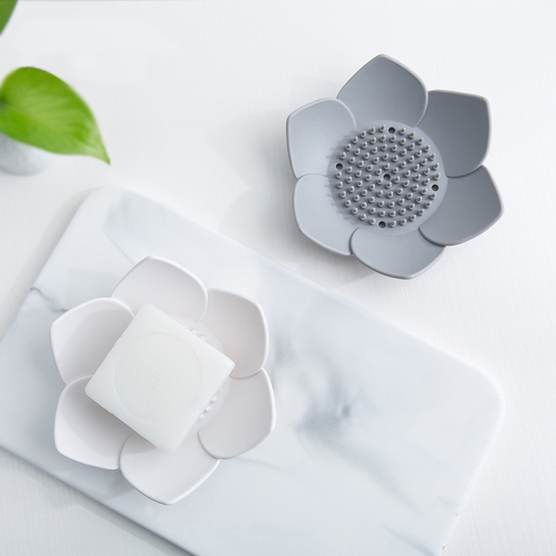 Incense box drain silicone fat box Creative fat box Powder room bathroom free hole fat rack Travel home