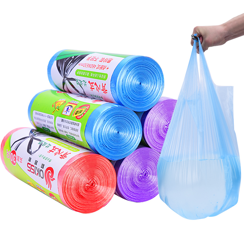 Life household disposable pull grade bag thickened pull machine bag Garbage bag Dormitory student portable black plastic