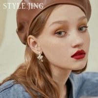 Модные серьги, клипсы с буквами для путешествий, стиль, серебро 925 пробы, золото 14 карат