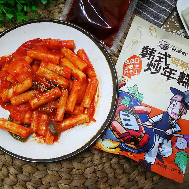 Park dispensers Han style spicy fried rice cake 270 gr * 3 bags with bright white slip glutinous and sweet and savory