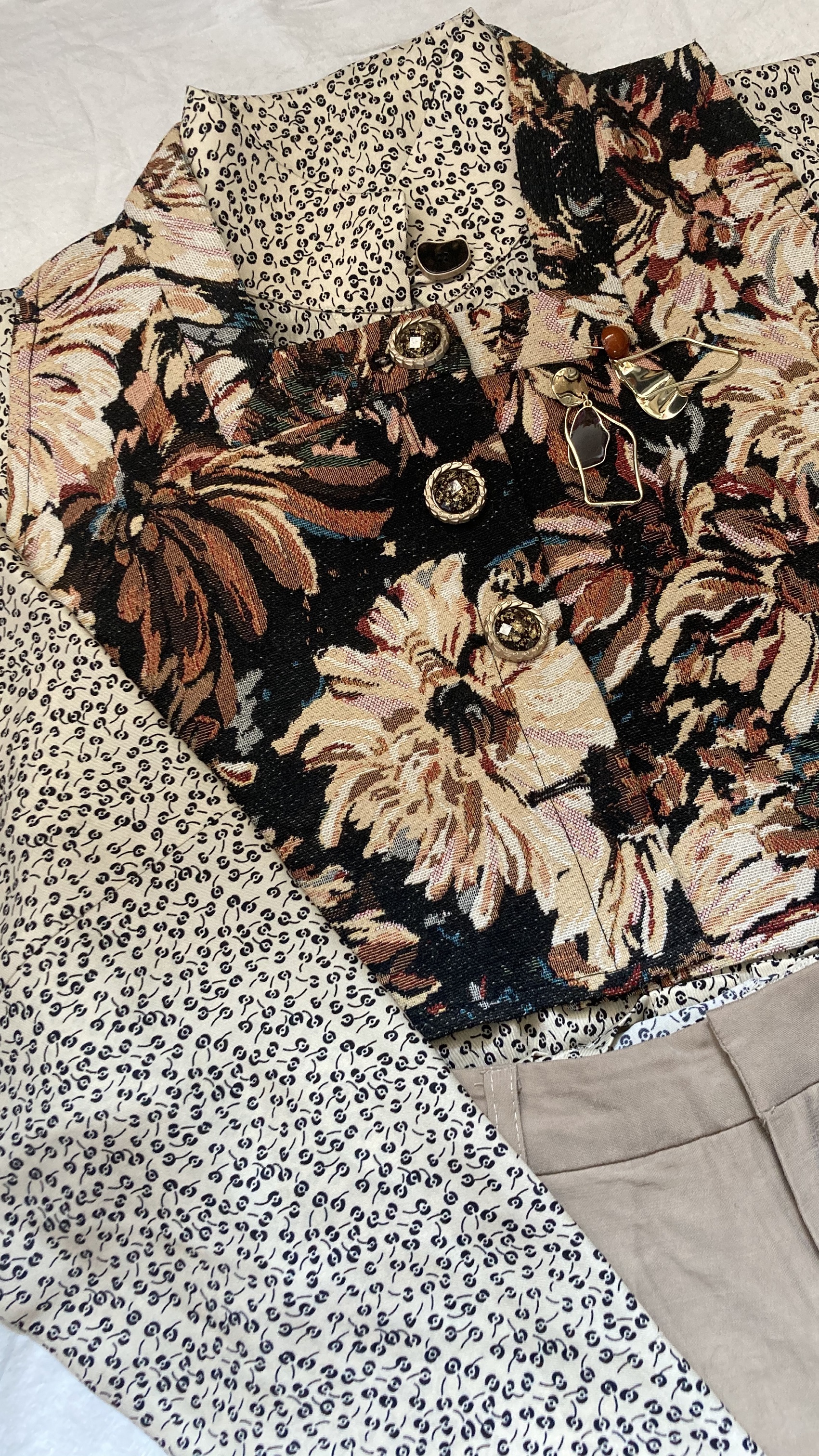 The Motto workshop Ming-made Neckline Pair of the Cardiovert Han Elements of the Everyday Retro Original Spot