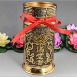  Pure copper incense tube 8 inch 9 inch full hall incense tube incense insert home Buddha Buddhist supplies ornaments