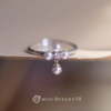 MissQueeny Qiwei | Cross pearl ring sterling silver simple, cute and versatile daily design sense