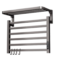 Odebao smart electric towel rack for household bathroom and toilet heating and drying without punching space aluminum storage rack