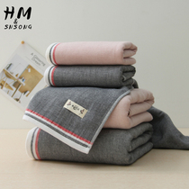 High-end hotel thick bath towel single-product towel cotton gauze wash face towel set home products