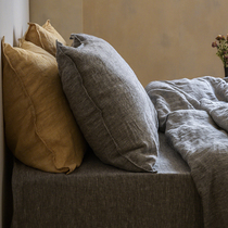 High-end A class eco-origin France 100% linen color four sets single double bed is supplies bed linen style