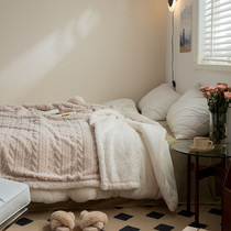 Cationic Jacquard Lamb Suede Blanket blanket Blanket Afternoon Nap Blanket Office Air Conditioning Blanket by Living Room sofa blanket