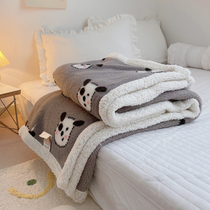 ins double sided lamb suede blanket blanket sofa blanket thickened bed linen nap blanket son single child adult home