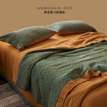 High Dingsum A type of mother and child level double layer gauze Xia is thin by four sets of summer soybean fiber quilted air conditioning