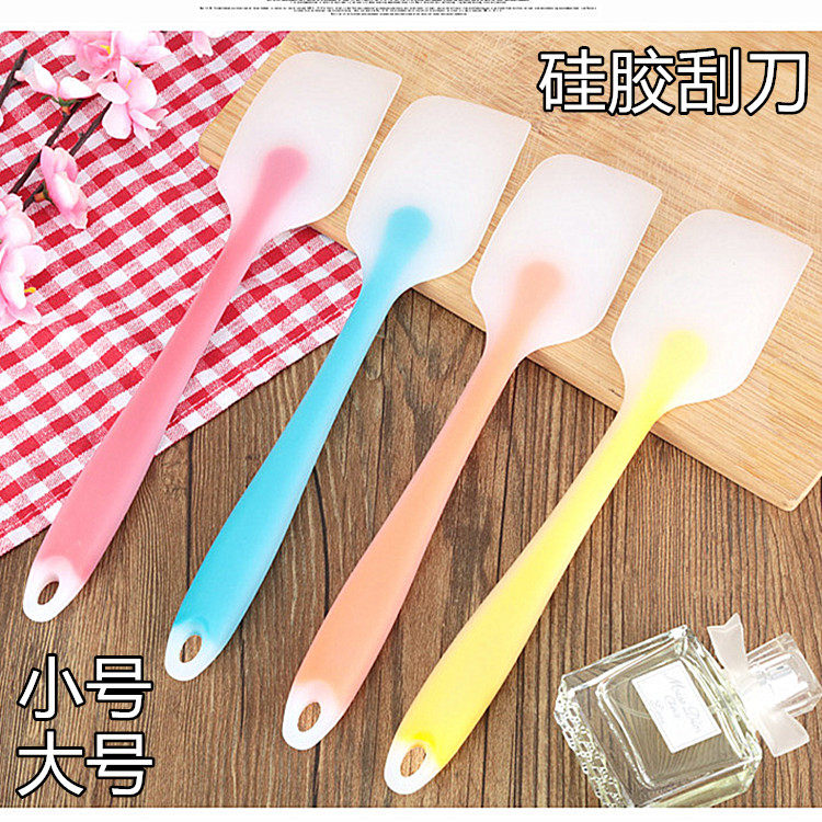 Baking tool one-piece silicone Scraper Baking Bacon made of cake Cream Smear knife Stir Squeegee resistant to high temperature-Taobao