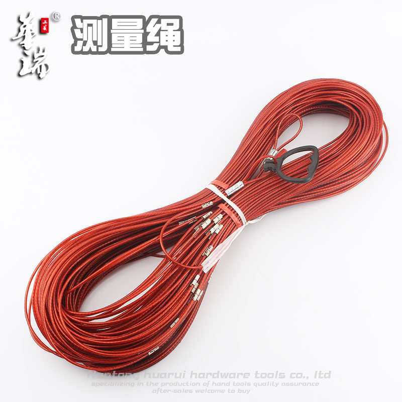 Measuring rope steel wire nylon measuring rope scale digital standard engineering pile foundation depth logging sports measuring rope 50 meters