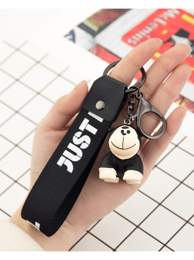 Berry Lin107營業中 猩猩卡通掛件鑰匙扣汽車鑰匙鏈女可愛韓國創意情侶包包掛飾鎖匙扣 Yahoo奇摩拍賣