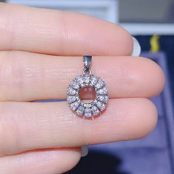 18k gold zirconium petal pendant empty support can be customized