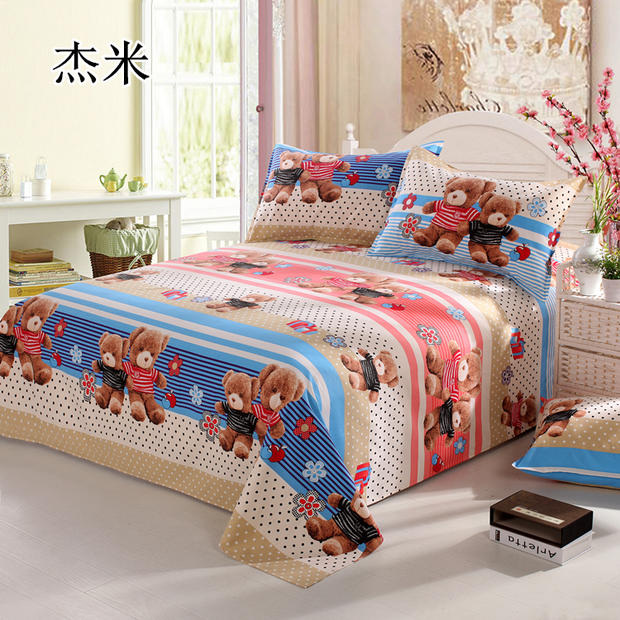 Khăn trải giường bằng vải thô cũ Tấm vải cotton dày nguyên chất bốn mùa đặt giường đôi ba mảnh 笠 1,58 - Khăn trải giường các mẫu ga trải giường đẹp