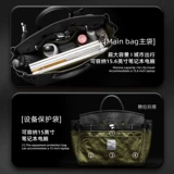 Нейлоновый ноутбук, черная вместительная и большая мужская сумка на одно плечо для отдыха, бизнес-версия, 15 дюймов