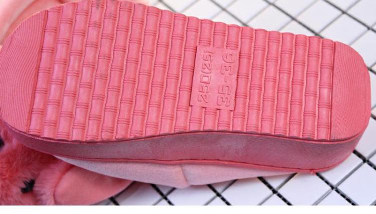 Dép đế dày bằng vải bông nữ mùa đông cao gót muffin với tình yêu sang trọng dép đi trong nhà giày sandal nữ