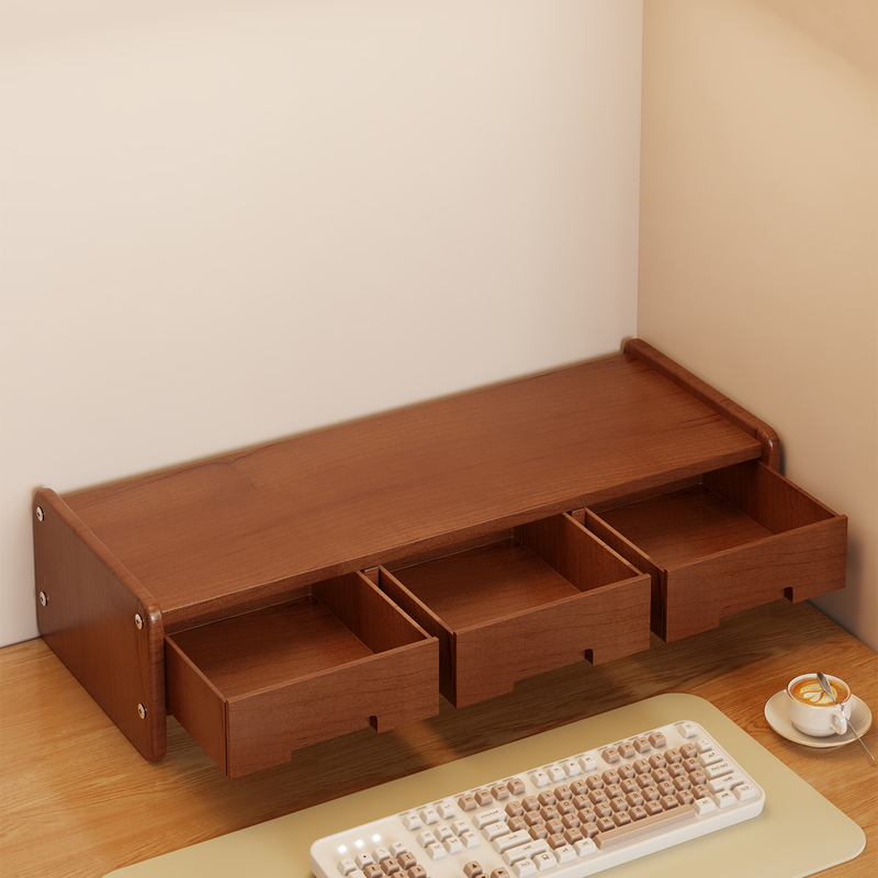 Computer Riser Desktop Monitor Stand Screen Base Bracket with Drawer Office Desktop Storage Rack Computer Riser Desktop Monitor Stand Screen Base Bracket with Drawer Office Desktop Storage Rack
