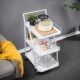 Lightweight Trolley for Beauty Salons, Hair Salon Cleaning and Sanitation Tool Cart with Swivel Wheels, Auto Repair Tool Storage Rack