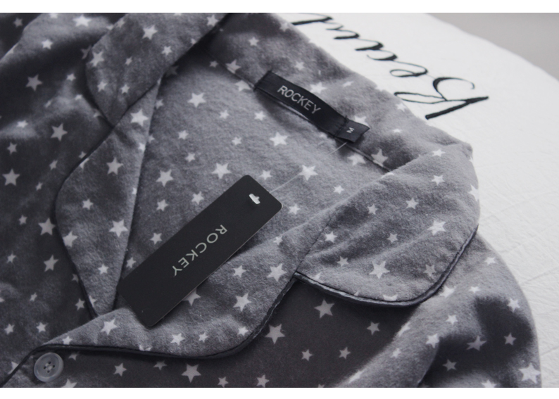 Miễn phí vận chuyển! Cotton sanded cotton nhung năm cánh sao nam quần dài tay mùa thu và mùa đông mẫu đồ ngủ đặt dịch vụ tại nhà những kiểu đồ bộ đẹp