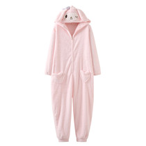 Multi-color Katong stylishly adorable coral suede one-piece hat one-piece clothes home Sleeping Clothes Autumn and Winter Lady Money