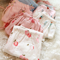 2 pieces of welfare money Pure cotton cloth Breathable Thin multicolored sleeping pants Home Pants Spring And Autumn ladies