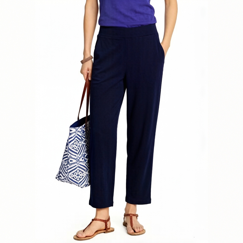 26 Summer and Autumn Thin Style Plus Size Cotton Stretch High-Waisted Nine-Point Pants European and American Large Size Women's Casual Commuting Yoga Pants Versatile 860
