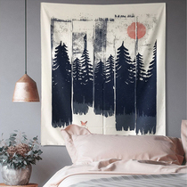  Vibrato background cloth ins hanging cloth Impression cool Nordic net Red tapestry live bedroom photo dormitory wall cloth
