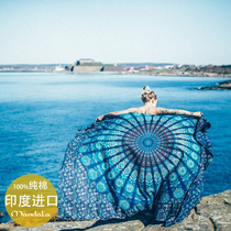  Phoenix art tapestry India imported handmade printing and dyeing Mandala Mandala hanging cloth-Classic peacock series