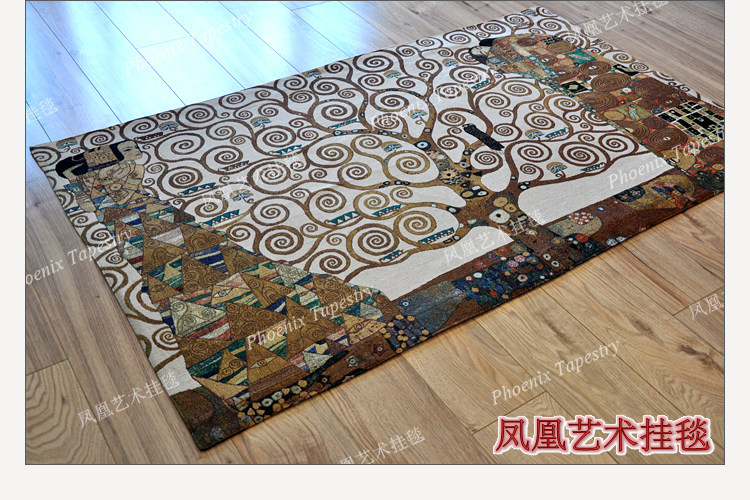 Гобелен 凤凰艺术挂毯 欧式提花壁毯 北欧ins风抽象挂布 克里姆特生命之树 Phoenix Art tapestries