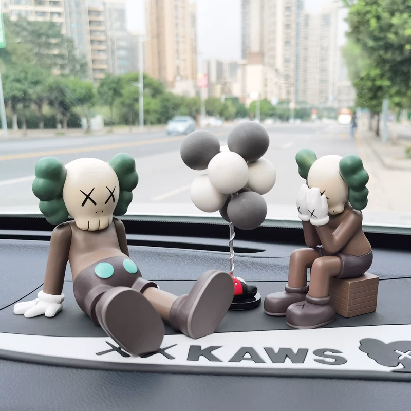 Сидячая кукла в стиле Sesame Street XX, модная кукла глаз KAWS, автомобильные украшения, декоративные принадлежности для интерьера автомобиля, PVC Kaos креатив