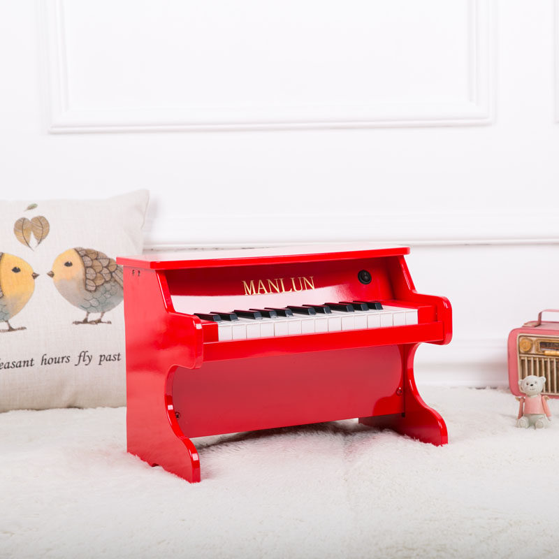 MANLUN lacquered children's toys piano wooden piano baby Enlightenment baby 0-3 year old gift