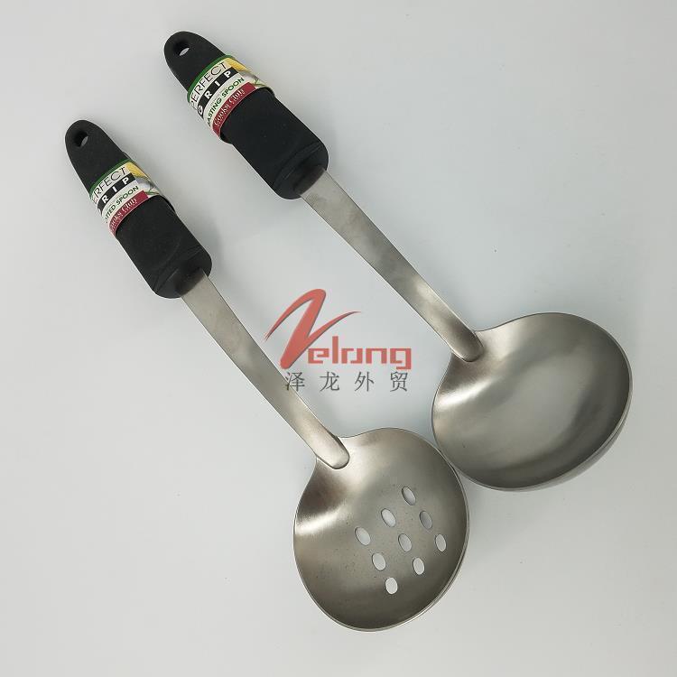 Upscale Foreign Trade Japan Import 18-8 Food Stainless Steel Soup Spoon Divided spoon Leaking Spoon Hot Pot Spoon