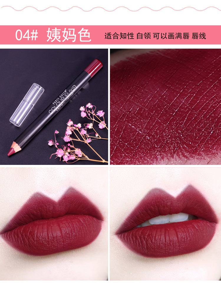 Smile Lip M Lip Pen Eye and Lip Pen Matte Smooth và Sleek Màu sắc tốt Son môi Lip Line Painted Pattern Open Corner - Bút chì môi / môi lót 	son bút chì của đức