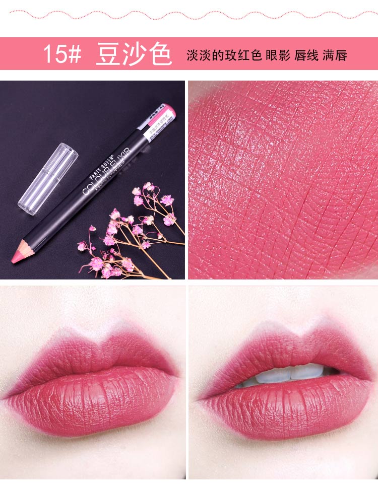 Smile Lip M Lip Pen Eye and Lip Pen Matte Smooth và Sleek Màu sắc tốt Son môi Lip Line Painted Pattern Open Corner - Bút chì môi / môi lót 	son bút chì của đức
