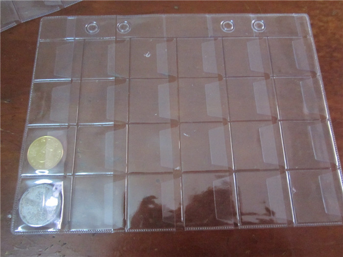 24-grid in-line loose-leaf booklet -30mm*30mm coin book commemorative coin ancient coin book positioning book