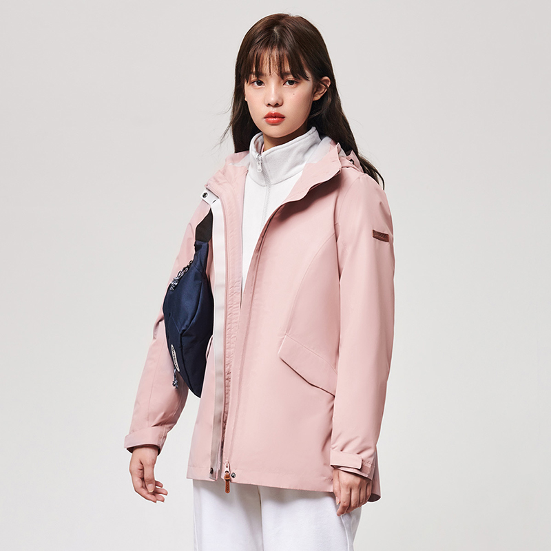 Winter three-in-one charge dress sleeve removable two outdoor mountaineering coat