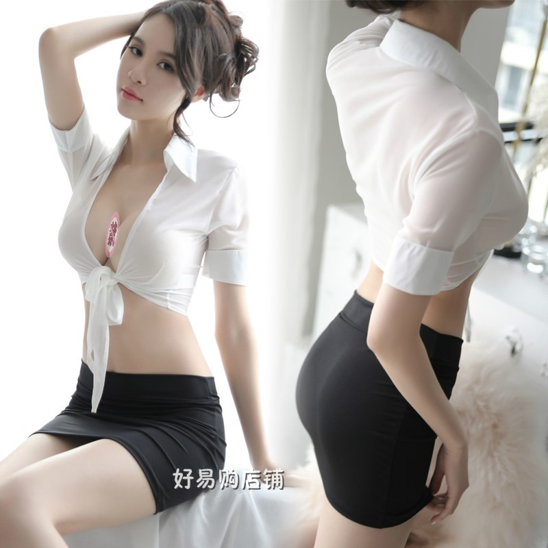 Love Lingerie Sexy Blood Dripping Subsecretary Nightclub Dress With Chest Bag Hip Passion Suit Sm Uniform Seductive Overdraft