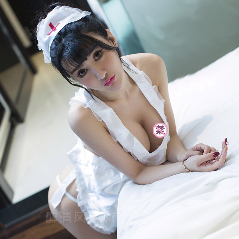 Love lingerie Cute Pure Eroy Woman Nurse Bursting Milk Dress Apron With Back Uniform Seductive Suit Short Skirt