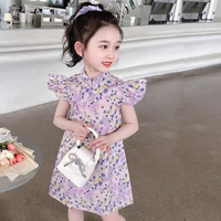 Cheongsam летающие рукава картина маслом живопись лепестки