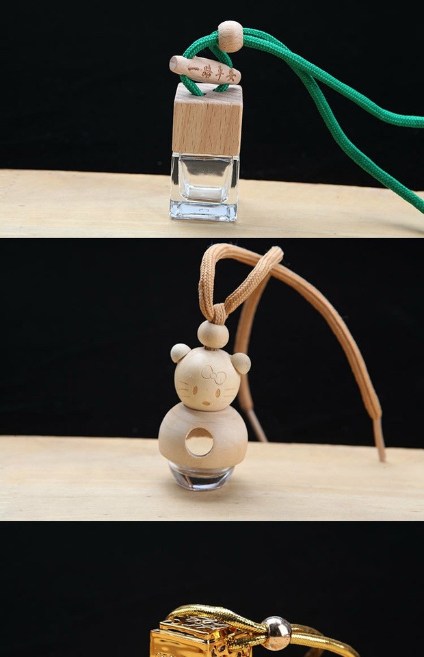 Xe nước hoa mặt dây chuyền chai hương liệu chai rỗng chai Xe hơi nội thất clip treo phụ kiện xe hơi phụ nữ cung cấp đồ trang trí trang trí taplo ô tô đẹp