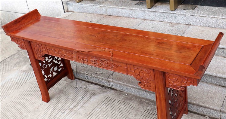 Đồ gỗ gụ Gỗ hồng mộc Miến Điện chạm khắc dải một số bức tranh lớn trái cây gỗ hồng mộc Trung Quốc rắn 2 mét cho bàn - Bàn / Bàn bàn gỗ me tây nguyên tấm