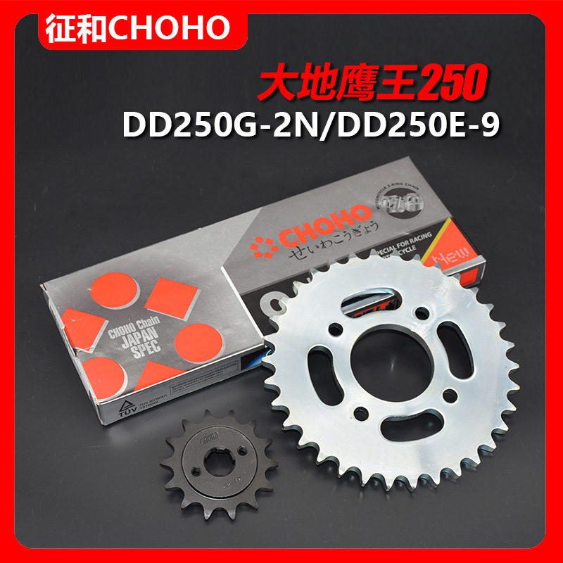 Original Earth Eagle DD250G - 2N 9A set of chain and seal chain large gear disk modified