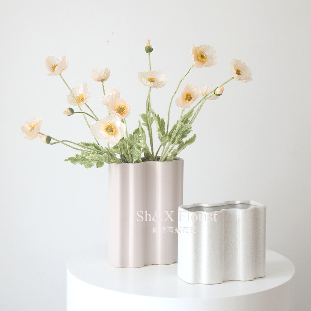 Simulated flower - and - yu beauty poppy fake flower vase combination flower art dining table living room home decoration parts