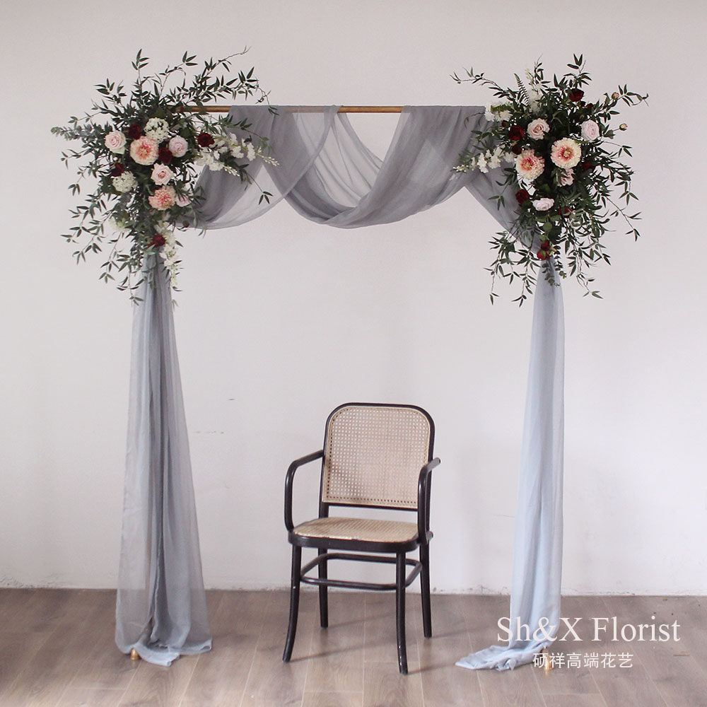 Simulation flower rose embroidered ball combined fake floral silk flower wedding celebration arches floral background Decorative Photography shooting props