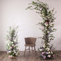 Simulation Flowers Rose Hanging Bell Combined Floral Wedding Background Decoration Floral Photography Shooting Props Flower Shop Hem