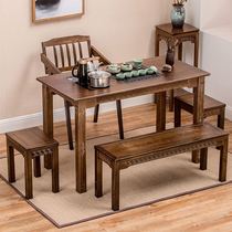 Coffee table Simple modern new Chinese Kung Fu tea table and chair combination set table one household solid wood tea table